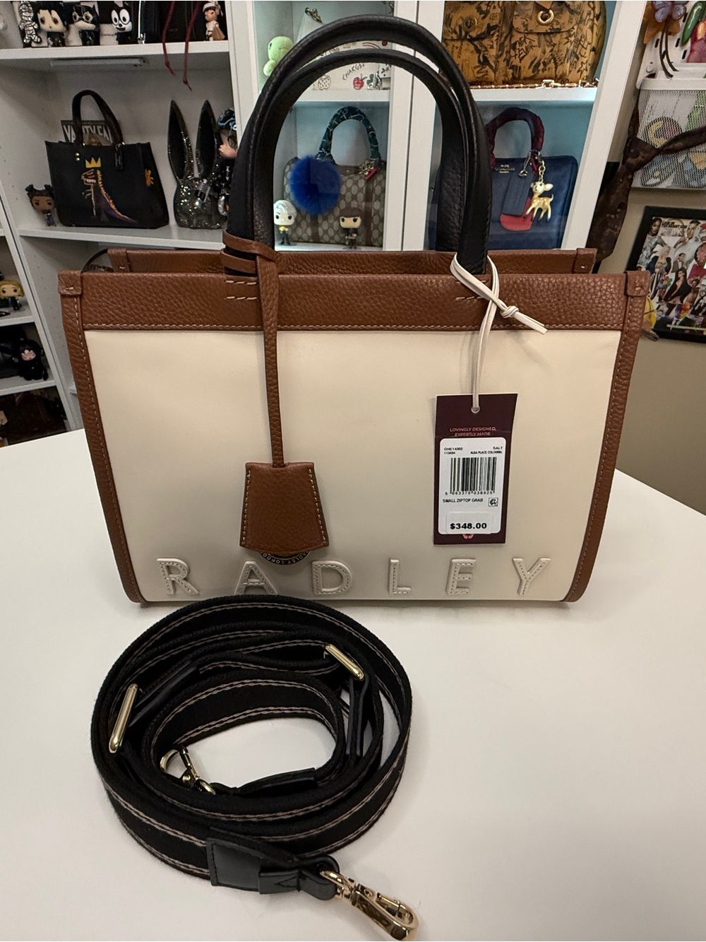 Radley Alba Place - Colourblock Small Ziptop Satchel Salt